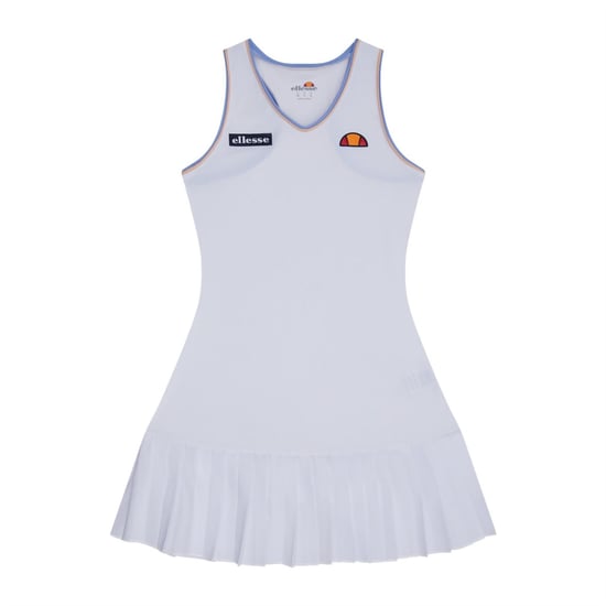 Damen Ellesse Guin V-Ausschnitt ärmelloses Minikleid in Weiß - Image 1