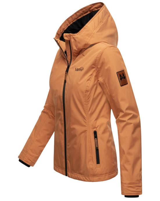 Marikoo Damen Übergangsjacke leichte wind- und wasserabweisende Jacke mit Kapuze Rusty Cinnamon - Image 3