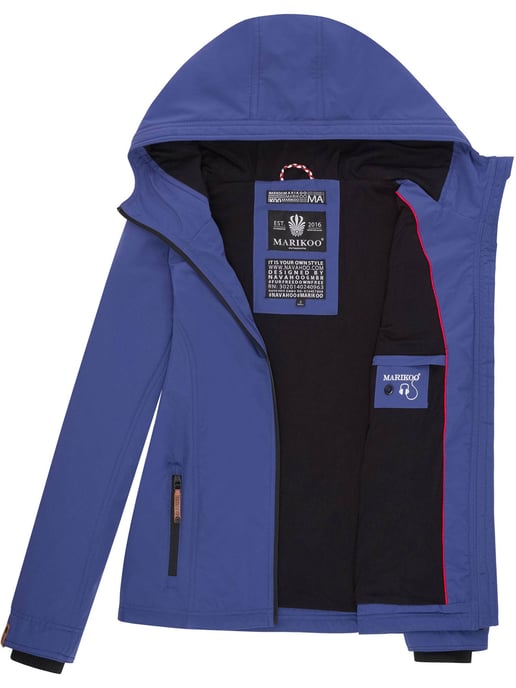 Marikoo Damen Übergangsjacke leichte wind- und wasserabweisende Jacke mit Kapuze Blue Violet - Image 5