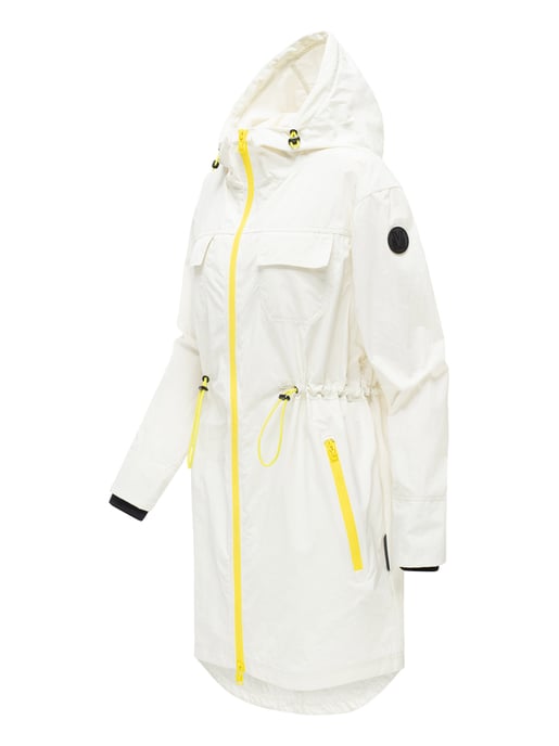 Marikoo Damen Mantel Übergangsjacke Trüffelbonbon mit Kapuze - Image 2