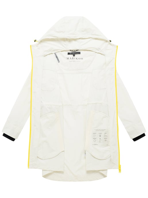 Marikoo Damen Mantel Übergangsjacke Trüffelbonbon mit Kapuze - Image 4