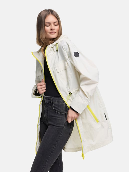 Marikoo Damen Mantel Übergangsjacke Trüffelbonbon mit Kapuze - Image 6