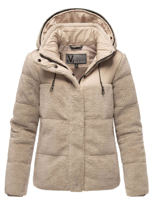 Marikoo Damen Teddy Puffer Jacke mit Kapuze & Reißverschluss – Kaguraa - Image 1