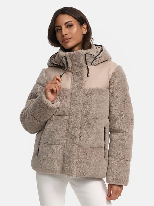 Marikoo Damen Teddy Puffer Jacke mit Kapuze & Reißverschluss – Kaguraa - Image 5