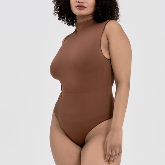 Damen-Essentials Ärmelloses Rollkragenbodysuit Formgebend Aus Recycling-Stretchmaterial - Image 3
