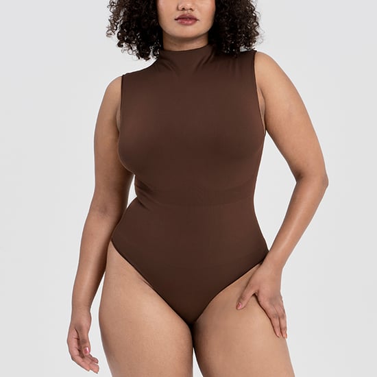 Damen-Essentials Ärmelloses Rollkragenbodysuit Formgebend Aus Recycling-Stretchmaterial - Image 4