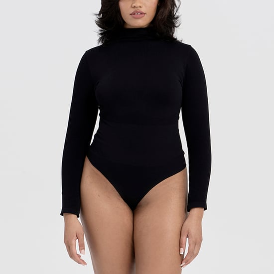 Damen Essentials Stehkragenbodysuit formend aus recyceltem Stretchmaterial - Image 3
