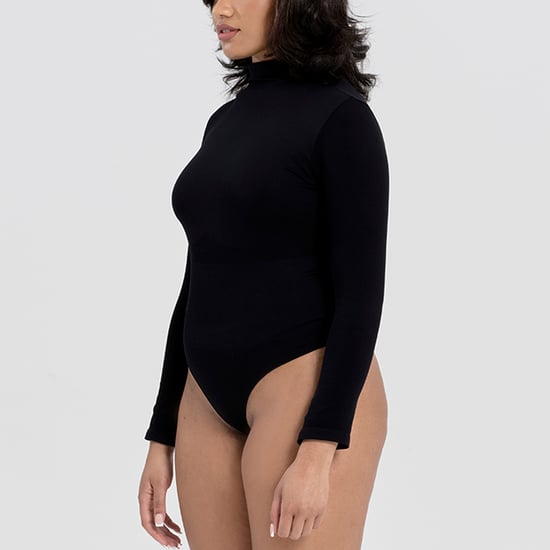 Damen Essentials Stehkragenbodysuit formend aus recyceltem Stretchmaterial - Image 4
