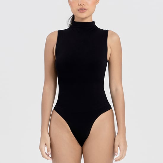 Damen Essentials Ärmelloses Turtleneck Bodysuit formend recycelte Stretch Passform - Image 4