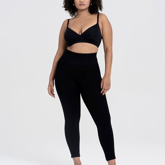 Damen Essentials Schwarze Leggings Formende Unterstützende Recycelte Stretch-Passform - Image 3