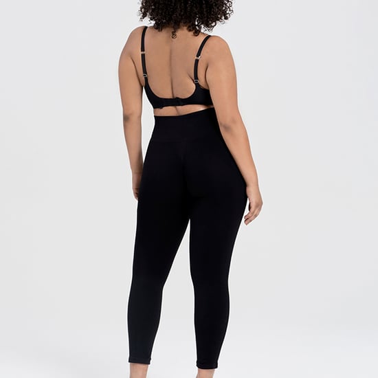 Damen Essentials Schwarze Leggings Formende Unterstützende Recycelte Stretch-Passform - Image 5