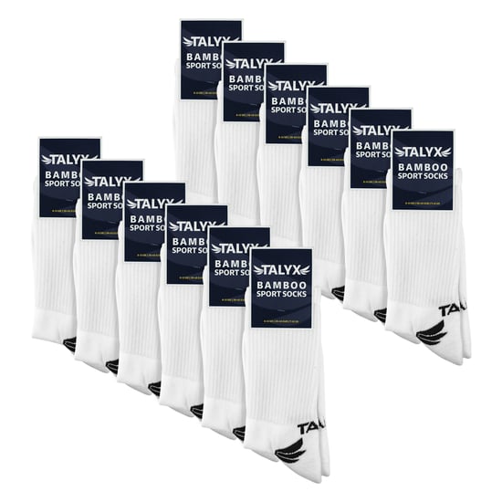 12er Pack Herren Bambus Sportsocken | Verstärkter Fersen- und Zehenschutz atmungsaktive Socken - Image 2
