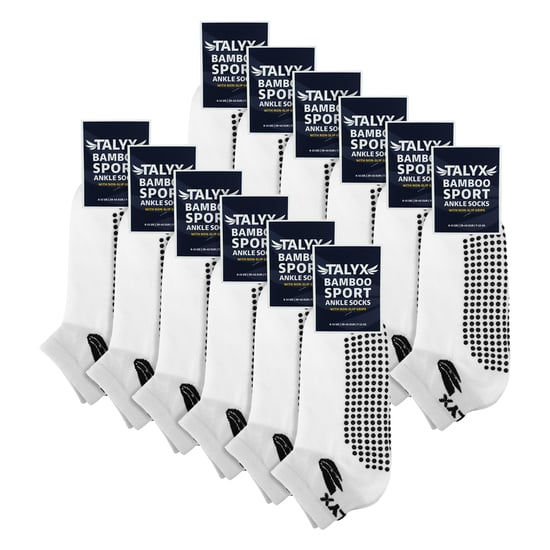 12er-Pack Herren Bambus Knöchel Grip Socken | Verstärkter Fersen- und Zehenbereich, weiche rutschfeste Socken - Image 2