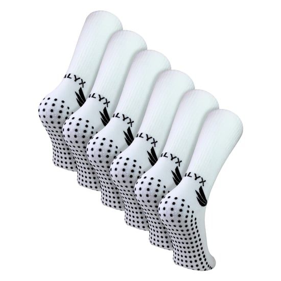 6er-Pack Herren Bambus Crew Grip Socken | Verstärkte Ferse & Zehen Weiche Rutschfeste Socken - Image 1