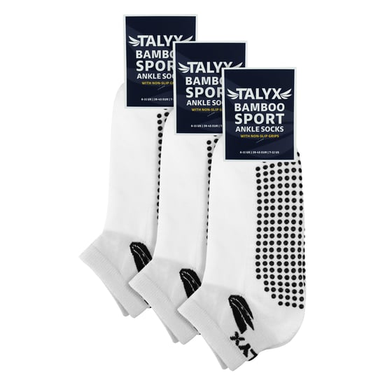 3er Pack Herren Bambus Knöchelsocken mit Grip | Verstärkte Ferse und Zehen, weiche rutschfeste Socken - Image 2