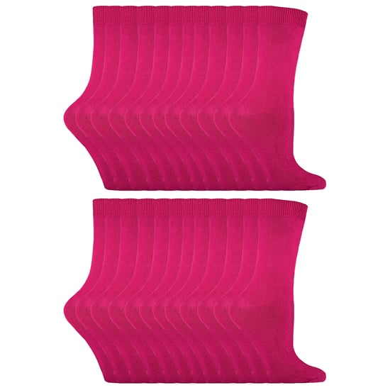 24 Paar Damen Einfarbige Baumwollreiche Kniestrümpfe - Image 1