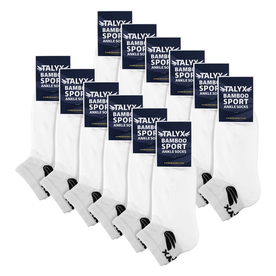 12er Pack Herren Bambus Knöchelsocken | Verstärkter Fersen- und Zehenbereich, weiche atmungsaktive Socken - Image 2