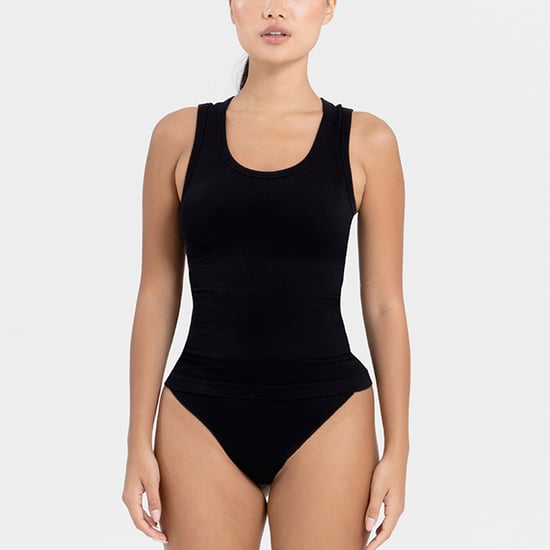 Damen Essentials Scoop Neck Tank Sculpting Recycelter Stretch Fit - Image 3