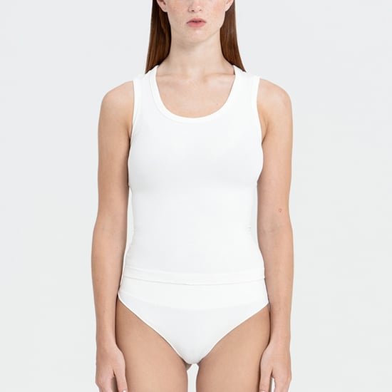 Ruey Essentials Trägertop mit Scoop-Ausschnitt, sculpting Stretch aus recyceltem Material - Weiß - Image 3