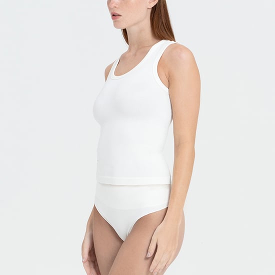 Ruey Essentials Trägertop mit Scoop-Ausschnitt, sculpting Stretch aus recyceltem Material - Weiß - Image 4