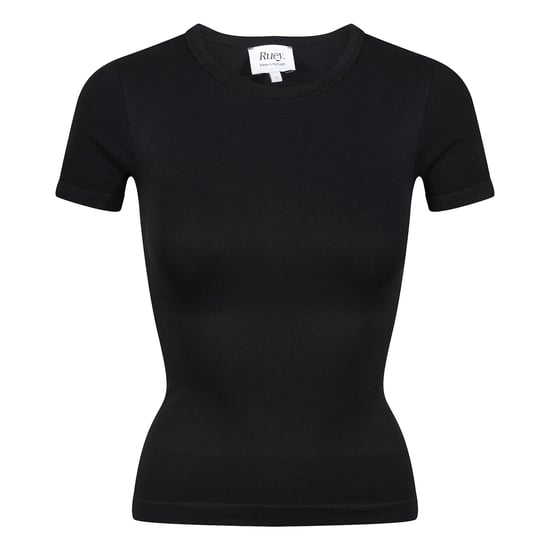 Damen Essentials Basic T-Shirt Formend Recycelter Stretch Alltagsschnitt - Image 1