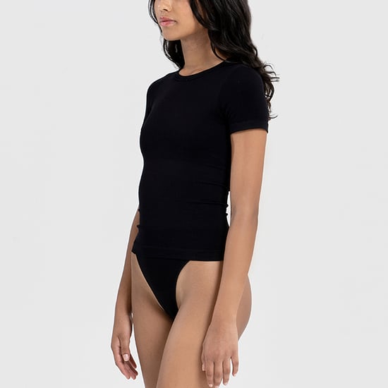 Damen Essentials Basic T-Shirt Formend Recycelter Stretch Alltagsschnitt - Image 3