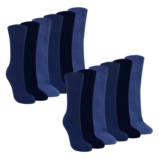 Damen 12er-Pack 100% Baumwolle Weiche Atmungsaktive Socken - Image 1