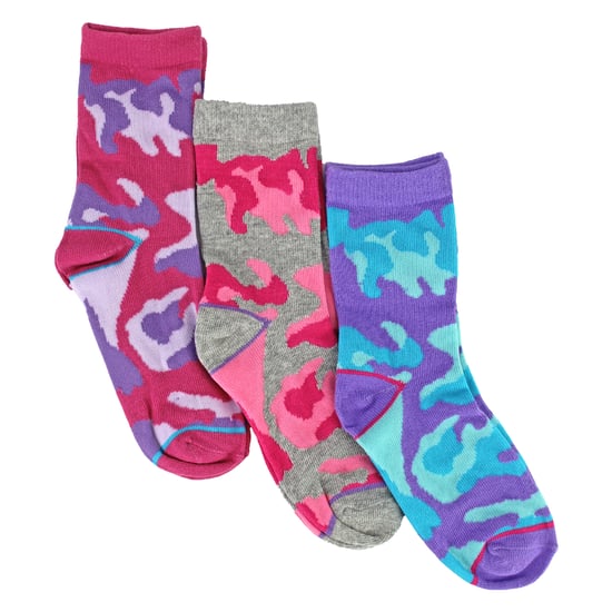 6er-Pack Mädchen Tiermuster Baumwollsocken | Bunte Camouflage-Muster-Socken - Image 5