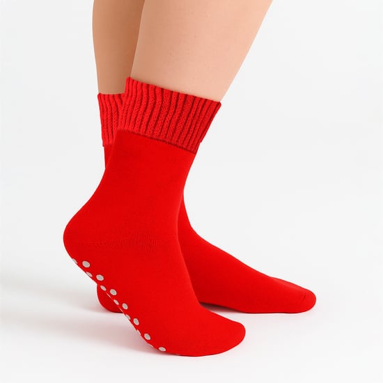 Damen Extra Breit Winterbett-Socken mit Grip | Rutschfeste Thermo-Schlafsocken - Image 5
