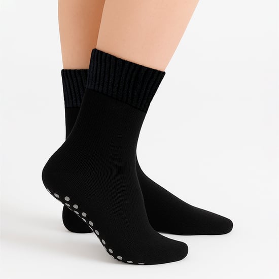 Damen Extra Breite Winterbett-Socken mit Grip | Rutschfeste Thermo-Schlafsocken - Image 5