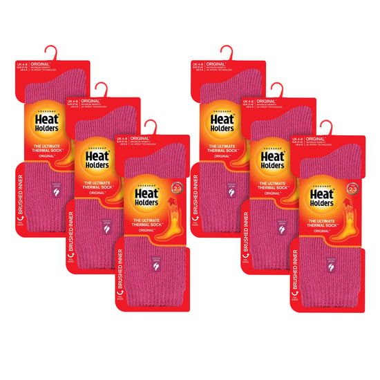 Heat Holders 6 Paar Original dicke Winter-Thermosocken Damen - Rosa - Image 2