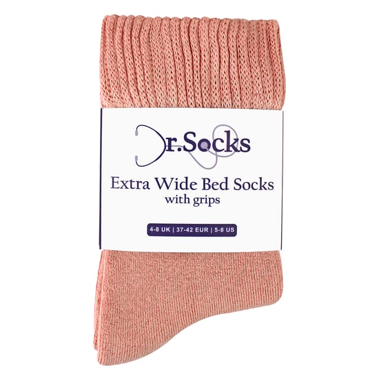 Damen Extra Breite Winterbett-Socken mit Noppen | Rutschfeste Thermo-Schlafsocken - Image 2