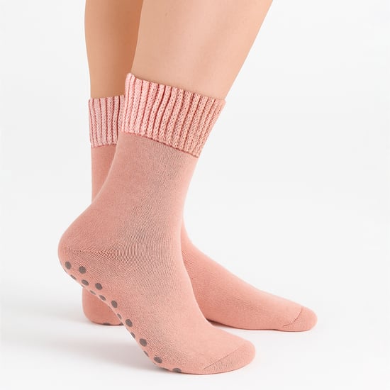 Damen Extra Breite Winterbett-Socken mit Noppen | Rutschfeste Thermo-Schlafsocken - Image 5