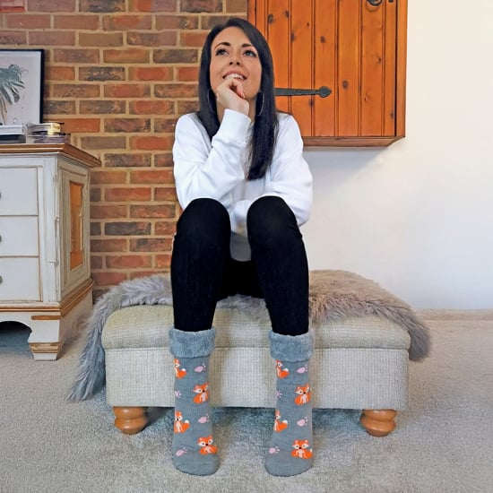 3er Pack Damenbett-Socken mit Grips | Süßes Tiermotiven Fluffy Rutschsocken - Image 4