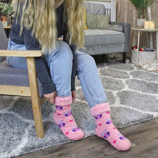 3er Pack Damenbett-Socken mit Grips | Süßes Tiermotiven Fluffy Rutschsocken - Image 5