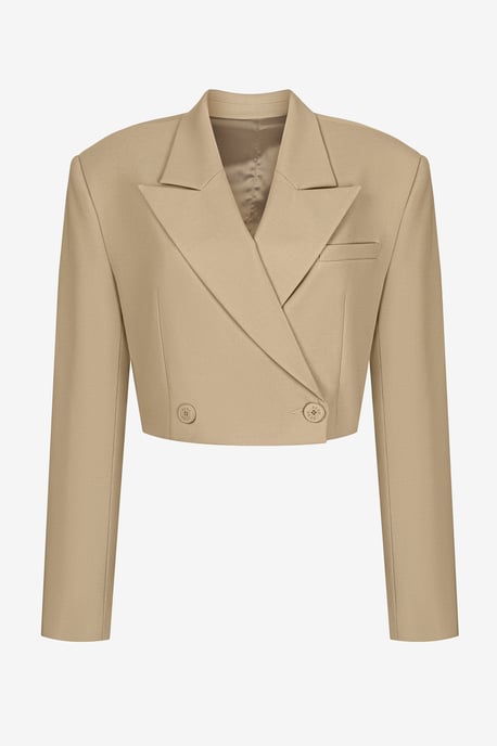 BENU Kurzer hellkaramellfarbener Blazer mit Knöpfen - Image 3