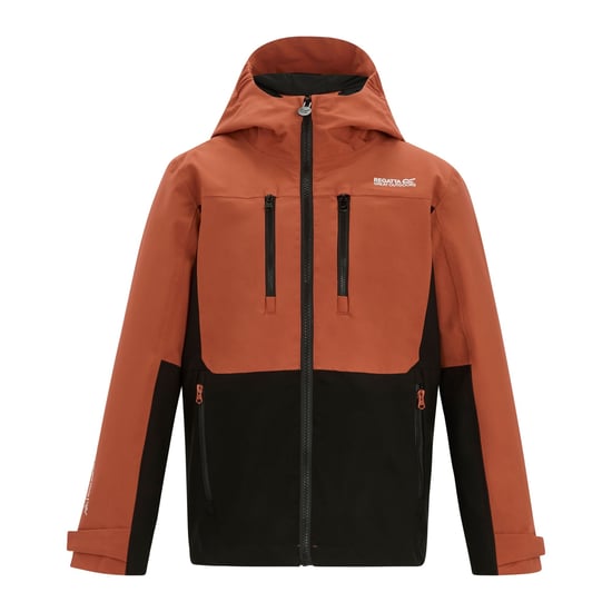 Regatta - "Highton" Jacke, wasserfest für Kinder (Ziegelstein/Schwarz) - Image 1