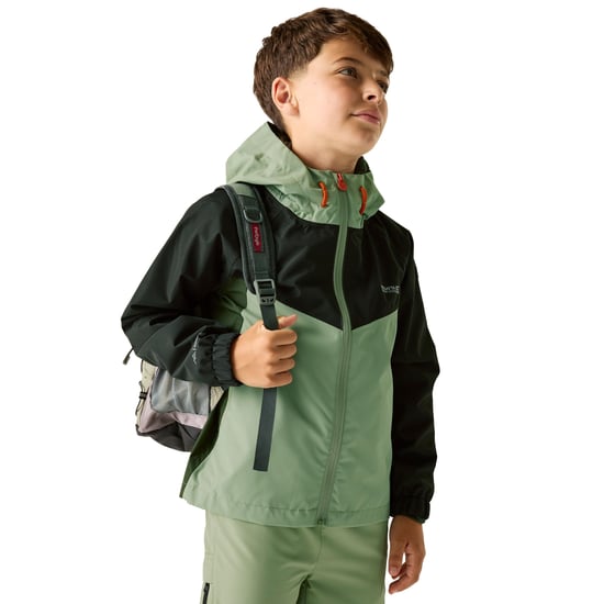 Regatta - "Hanleigh" Jacke, wasserfest für Kinder (Salbei/Schwarz/Dunkel-Khaki) - Image 4