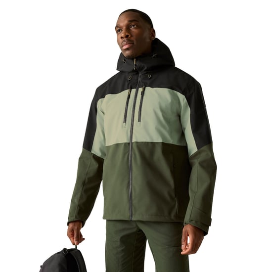 Regatta - "Maland II" Jacke, wasserfest für Herren (Salbei/Schwarz/Dunkel-Khaki) - Image 4