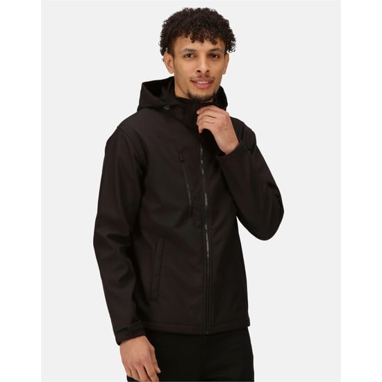 Regatta Professional - "Venturer" Kapuzenjacke für Herren, 3 Lagen, Softshell (Schwarz) - Image 4