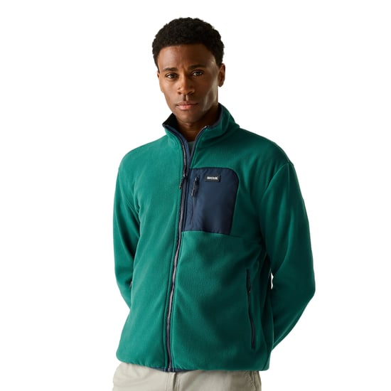 Regatta - "Frankie" Fleecejacke für Herren, Durchgehender Reißverschluss (Mittelmeergrün/Marine) - Image 4