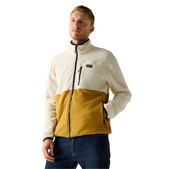 Regatta - "Frankie" Fleecejacke für Herren, Durchgehender Reißverschluss (weißer Stein/Holzbraun) - Image 4
