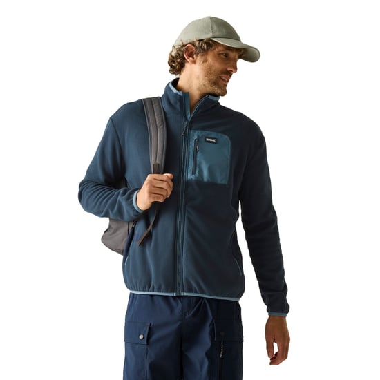 Regatta - "Frankie" Fleecejacke für Herren, Durchgehender Reißverschluss (Marine/Blassblau) - Image 4