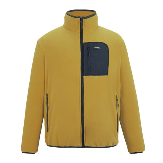 Regatta - "Frankie" Fleecejacke für Herren, Durchgehender Reißverschluss (Holzbraun/Marine) - Image 1