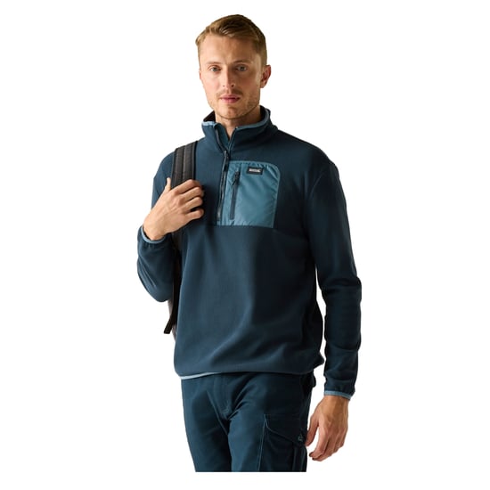 Regatta - "Frankie" Fleece-Oberteil für Herren, mit halbem Reißverschluss (Marine/Blassblau) - Image 4