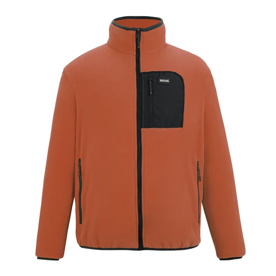 Regatta - "Frankie" Fleecejacke für Herren, Durchgehender Reißverschluss (Ziegelstein/Schwarz) - Image 1