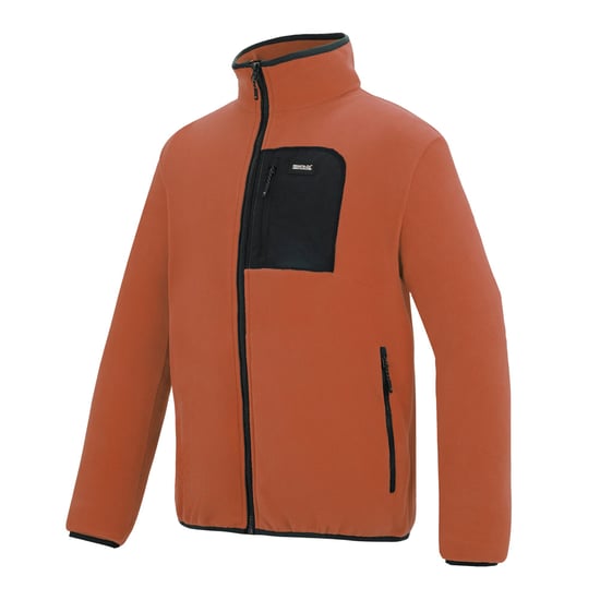 Regatta - "Frankie" Fleecejacke für Herren, Durchgehender Reißverschluss (Ziegelstein/Schwarz) - Image 3