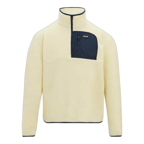 Regatta - "Frankie" Fleece-Oberteil für Herren, mit halbem Reißverschluss (weißer Stein/Marine) - Image 1