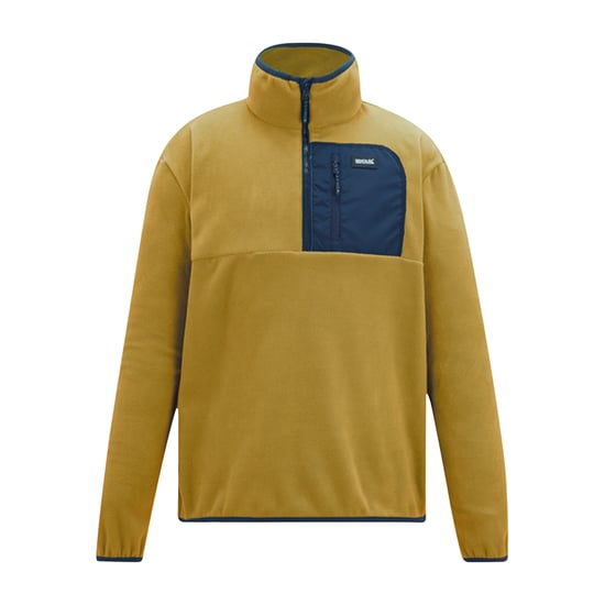 Regatta - "Frankie" Fleece-Oberteil für Herren, mit halbem Reißverschluss (Holzbraun/Marine) - Image 1