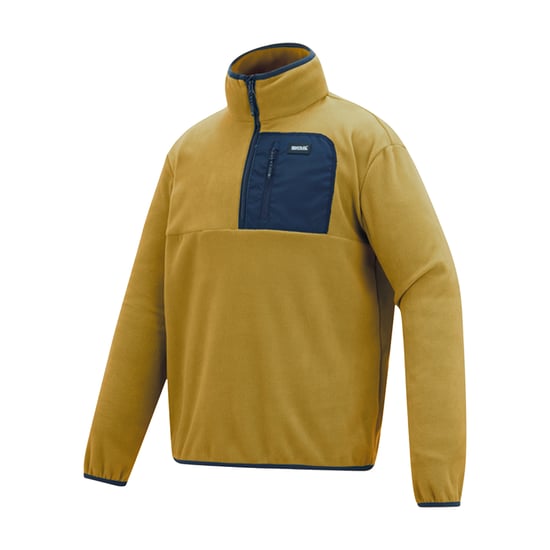 Regatta - "Frankie" Fleece-Oberteil für Herren, mit halbem Reißverschluss (Holzbraun/Marine) - Image 3